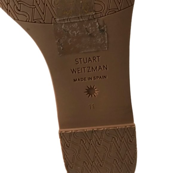 NWOB Stuart Weitzman Braida Espadrille Wedge Sandals Womens 11 Metallic Silver - Picture 6 of 15